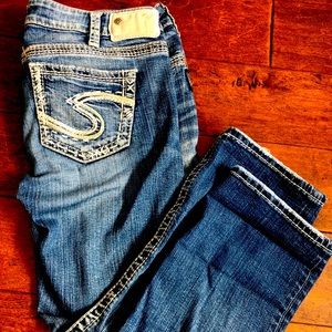 Low rise Silver capris